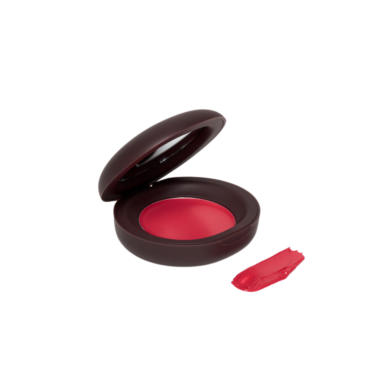 Jelly Donut blush shade swatch—a deep berry with plum undertones for bold looks.
