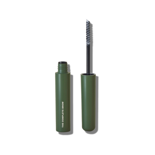 Close-up of a precision spoolie brush designed to shape and groom brows for a polished, natural finish.